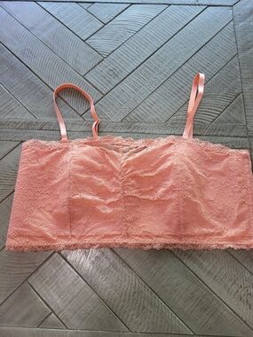 Torrid Curve Lace Bralette Peach Coral 4 Way Stretch